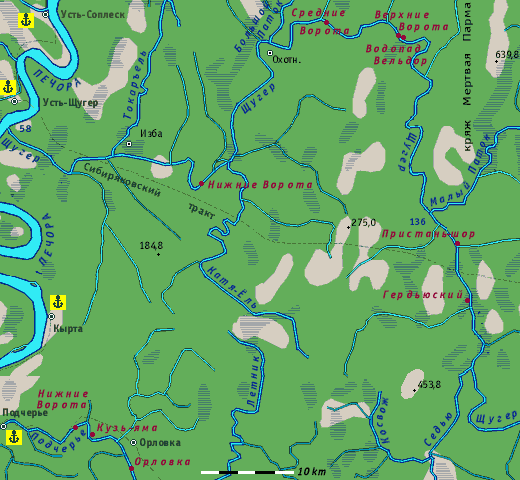 Национальный парк «Югыд ва». Геологические памятники на реках  Щугор и Подчерье