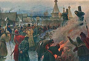 «Сожжение протопопа Аввакума»,  Пётр Евгеньевич Мясоедов, 1897 год