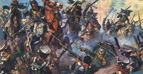 Открытка 1912 года Бородинская битва