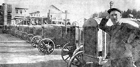 Колонна колесных тракторов СТЗ 15/30 для Визингской МТС, 1932 год