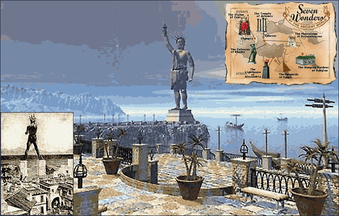 Семь чудес света. Колосс Родосский. Seven Wonders of the Ancient World. Colossus of Rhodes Image: 100K