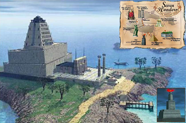 Семь чудес света. Фаросский (Александрийский) маяк. Seven Wonders of the Ancient World. Lighthouse of Alexandria