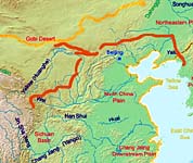    .  Qin (). A map of the great wall of china of Qin Dynasty. (Image: 253K)