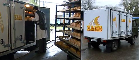 Погрузка, перевозка хлебобулочных изделий на автофургоне УАЗ